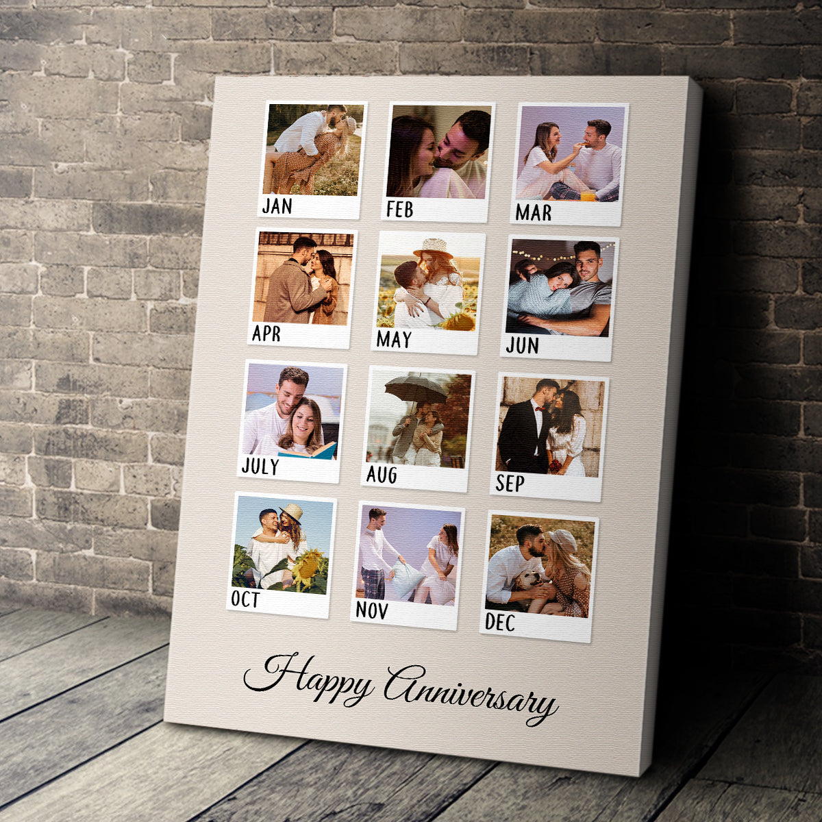Personalized 'First Christmas As Mr & Mrs' Photo Canvas for Couples