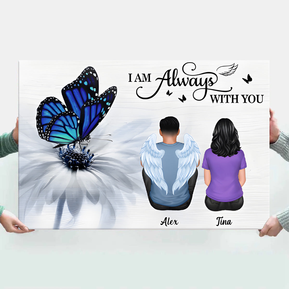 Personalized "I Am Always With You" Memorial For Loved One Canvas for Loved Ones - Custom Art