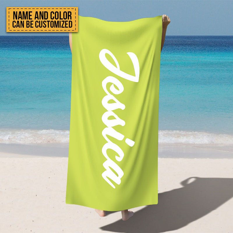 Personalized Custom Name Beach Towel - Perfect Summer Gift for Her