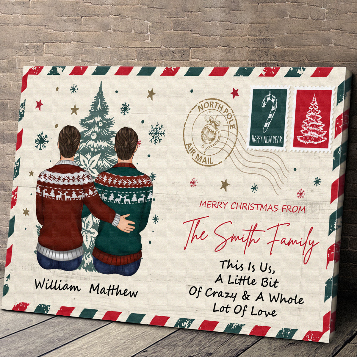 Personalized Family Christmas Canvas / Poster - 'This Is Us' Quote Wall Art Gift