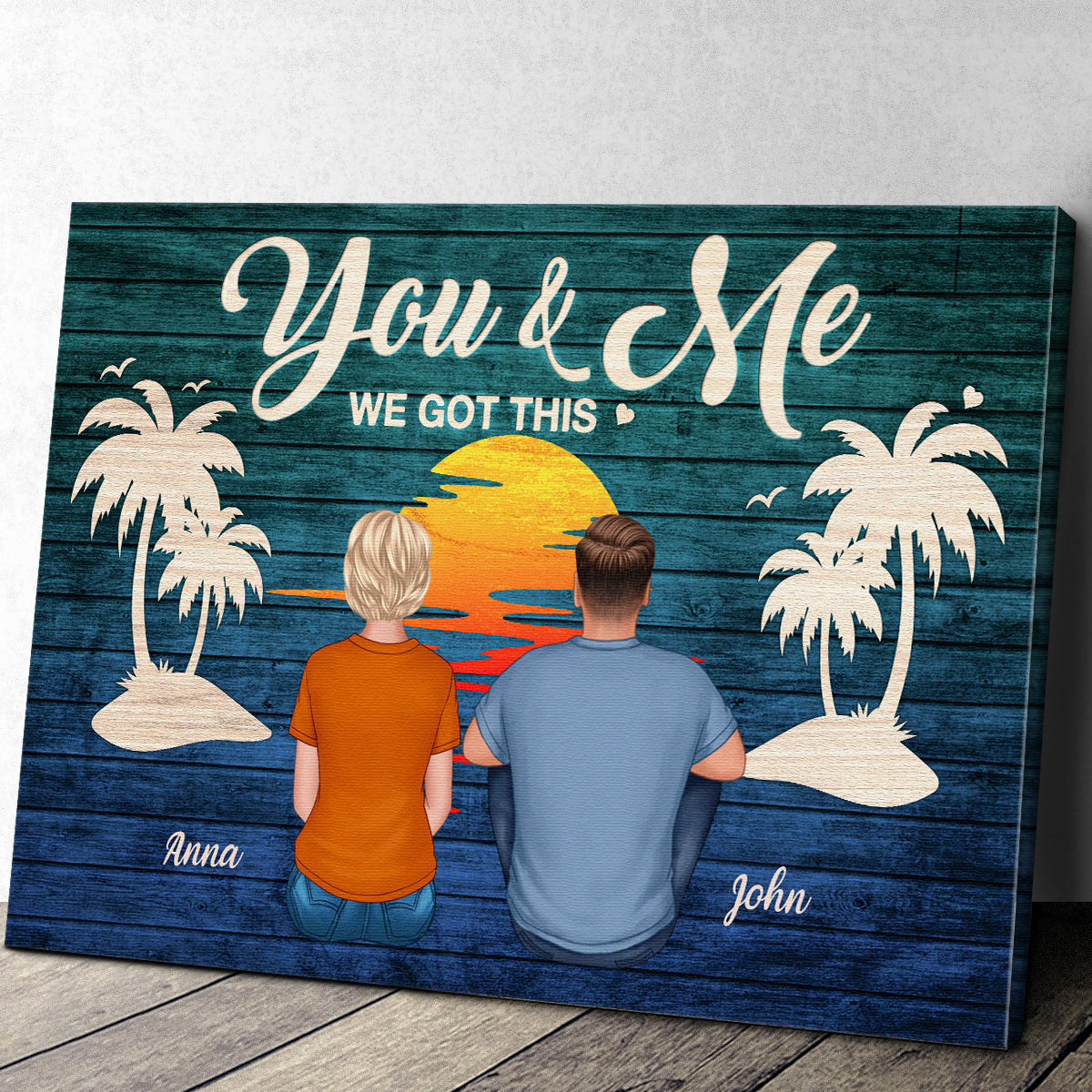 Custom 'You & Me We Got This' Canvas for Couples & Anniversary Gift