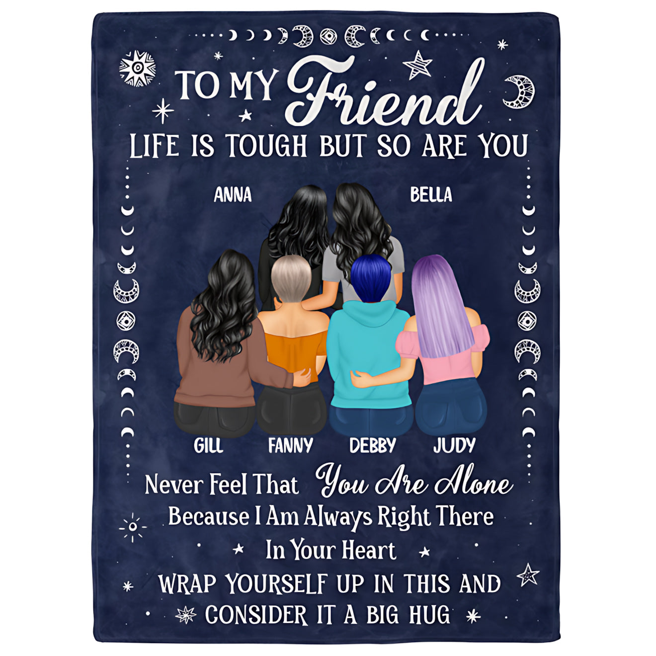 Personalized "Tough But So Are You" Mom Hug Blanket - Custom Fleece Sherpa