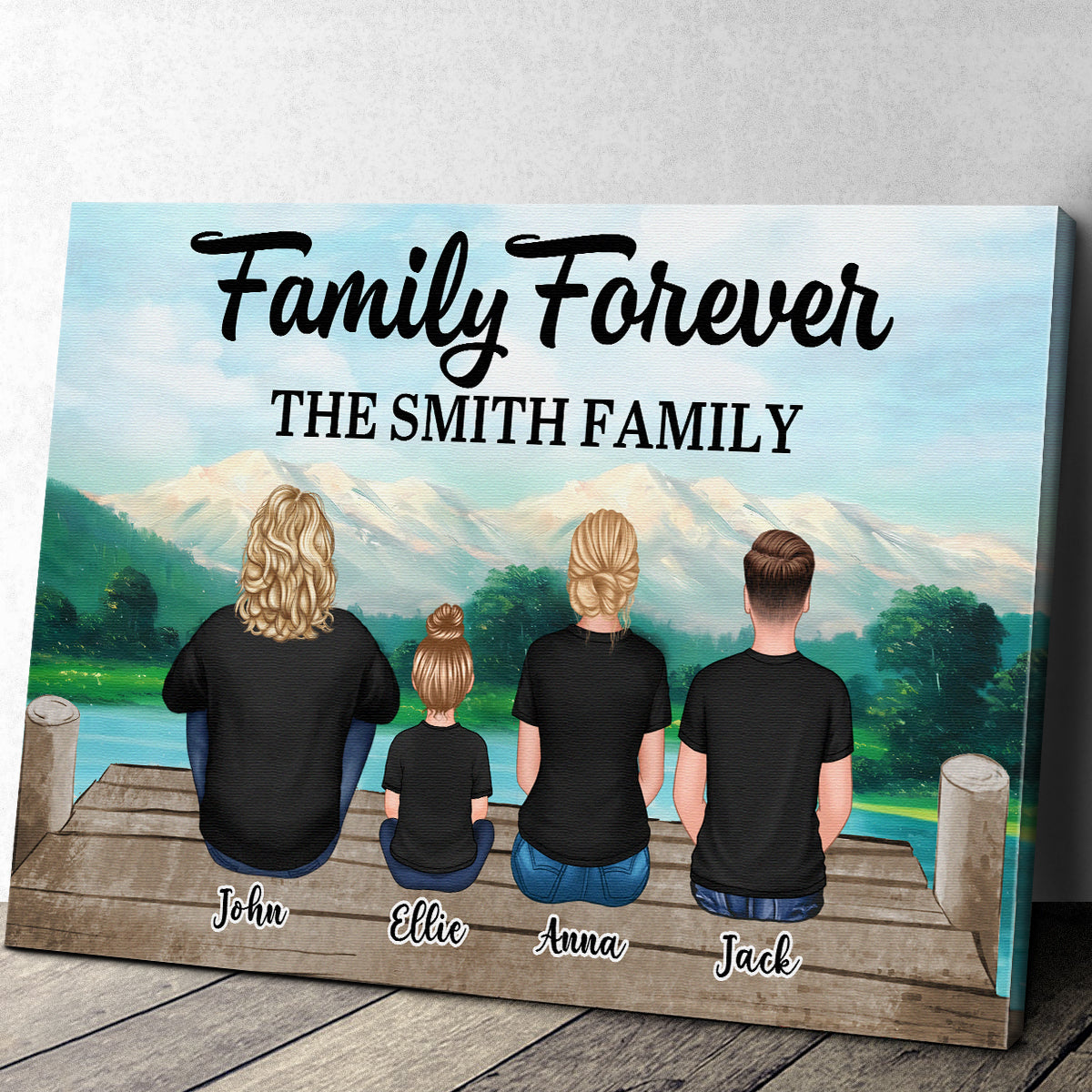 Personalized 'This is Us' Family Seaside Canvas Wall Art - Custom Gift