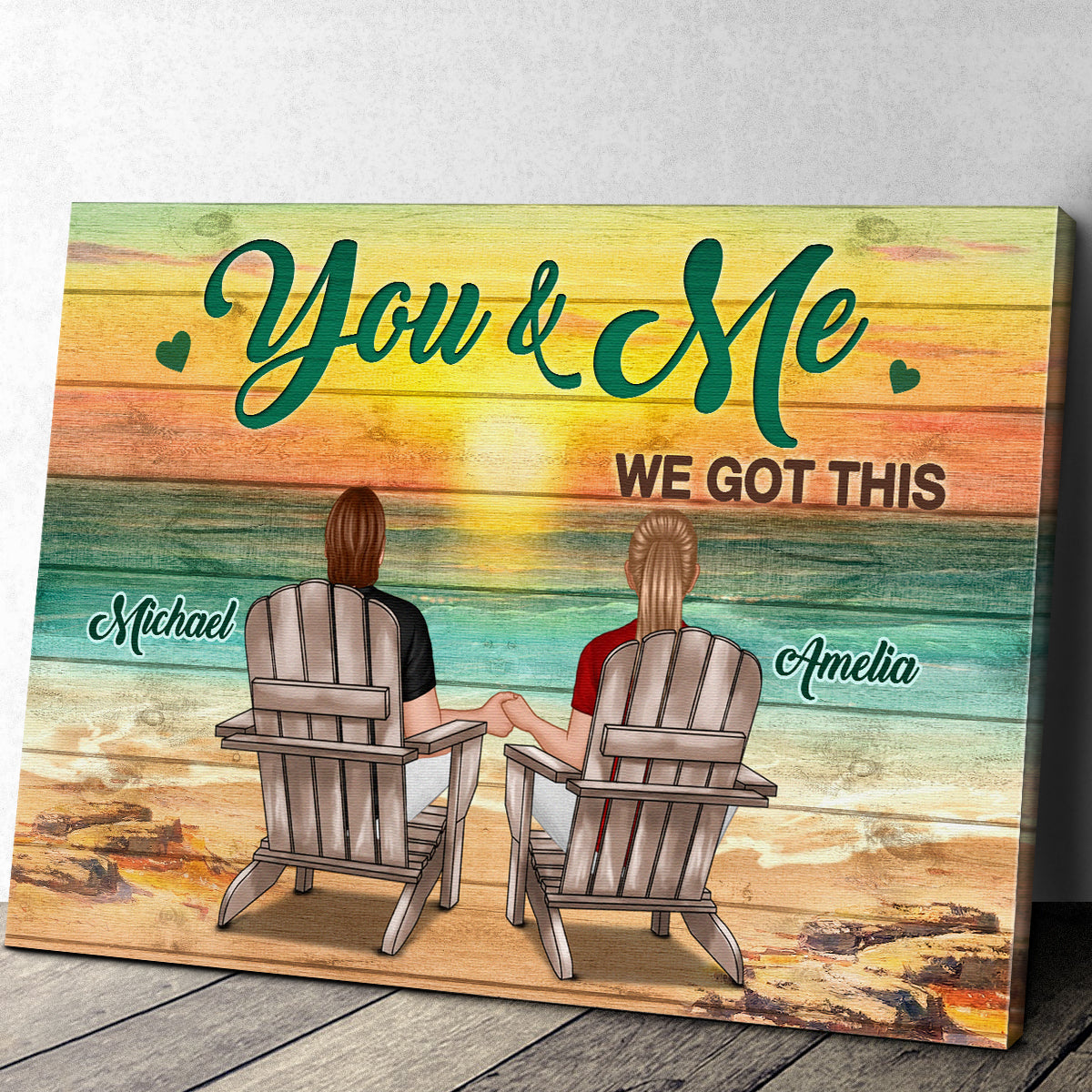 Personalized 'You & Me We Got This' Canvas for Couples - Custom Wall Art Gift