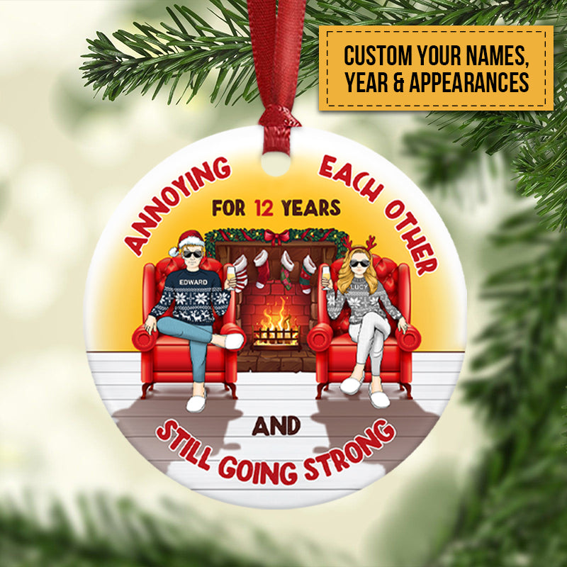 Custom Couple Ornament: 'Annoying Each Other' Christmas Keepsake Gift