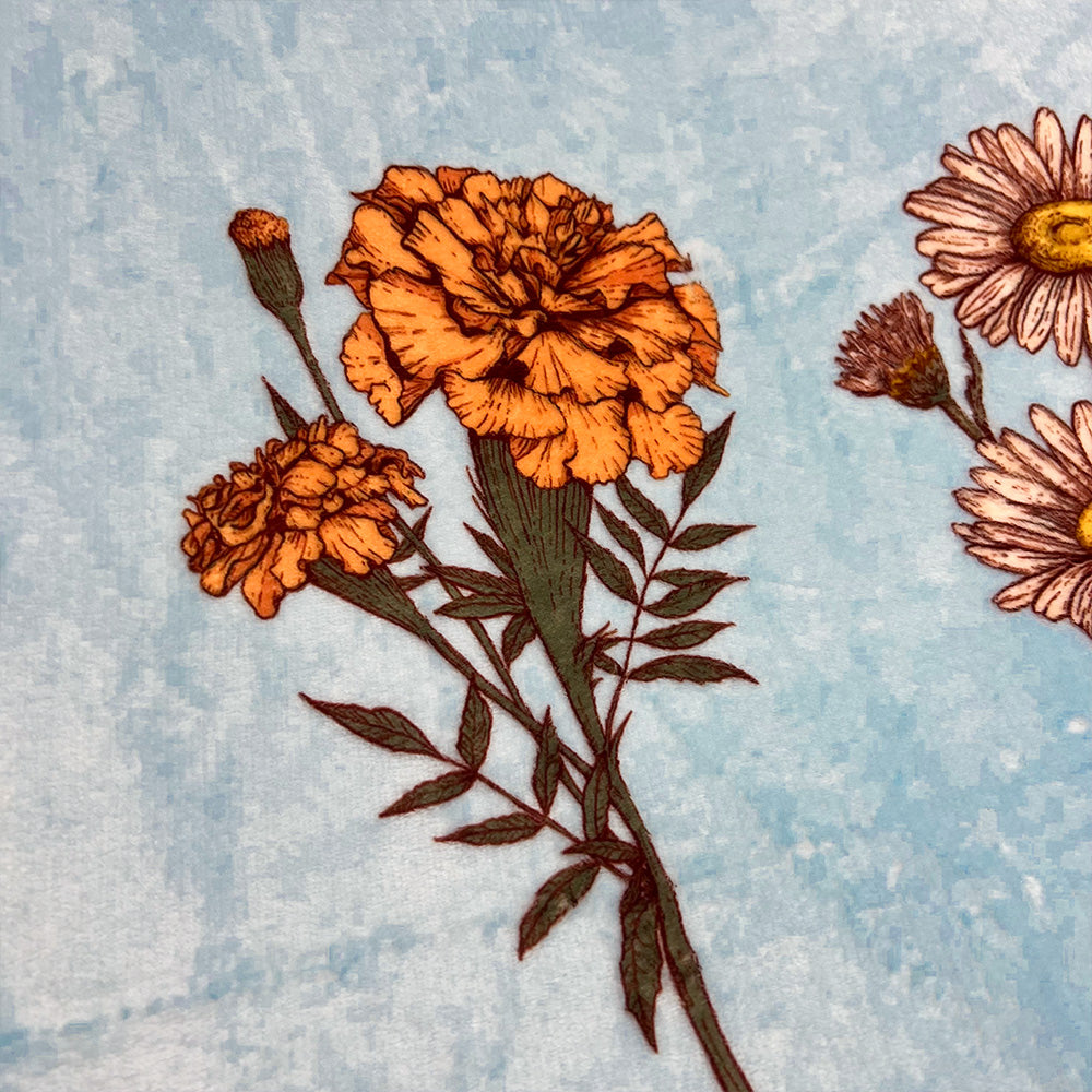 Personalized 'Love Grows Here' Floral Blanket for Mom & Grandma