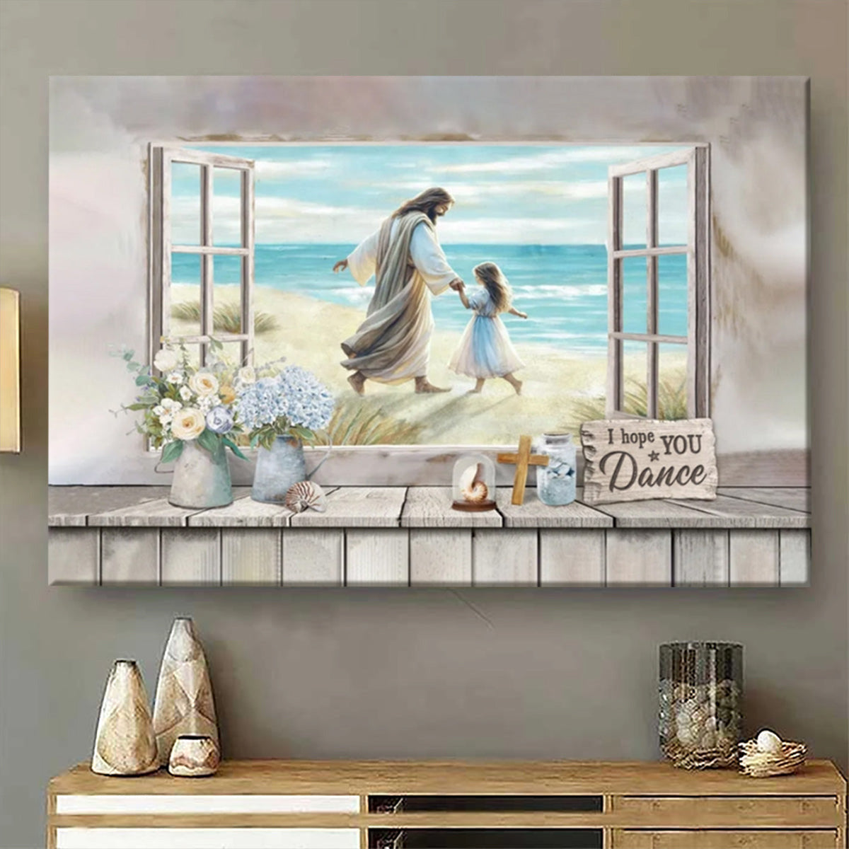 Heartfelt Personalized Christian Canvas: 'I Hope You Dance' Faith & Hope Gift