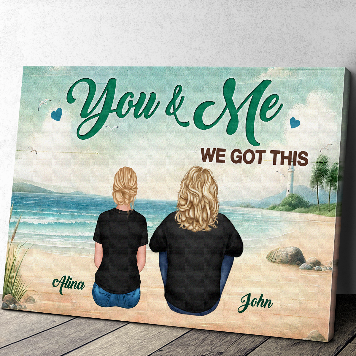 Personalized 'You & Me We Got This' Canvas - Heartfelt Custom Gift for Couples