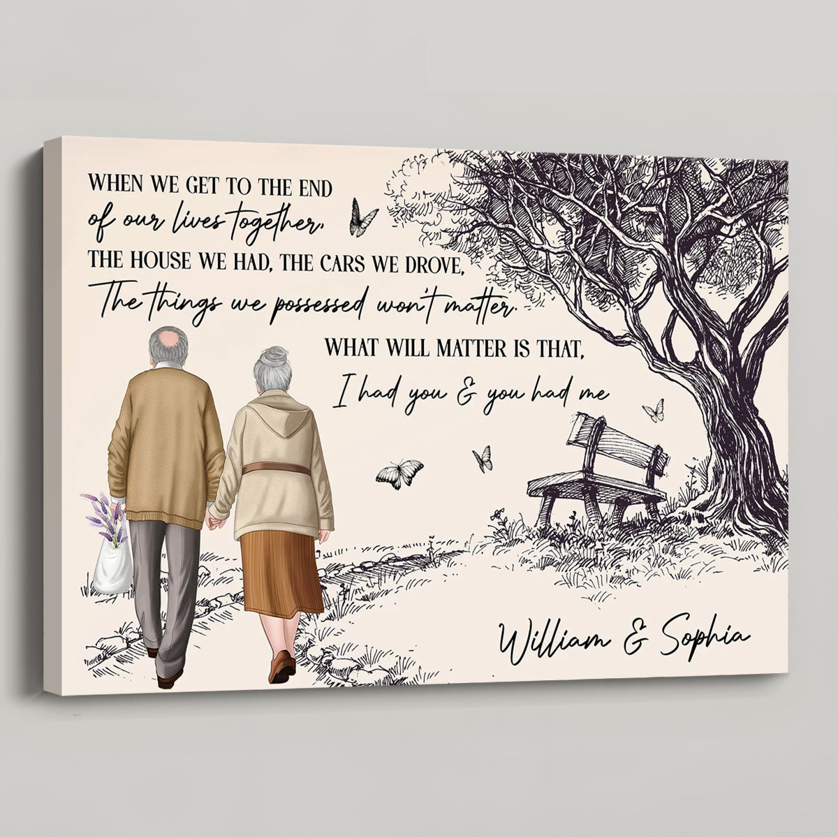 Personalized Couple Canvas / Poster: 'I Had You & You Had Me' Enduring Love Gift