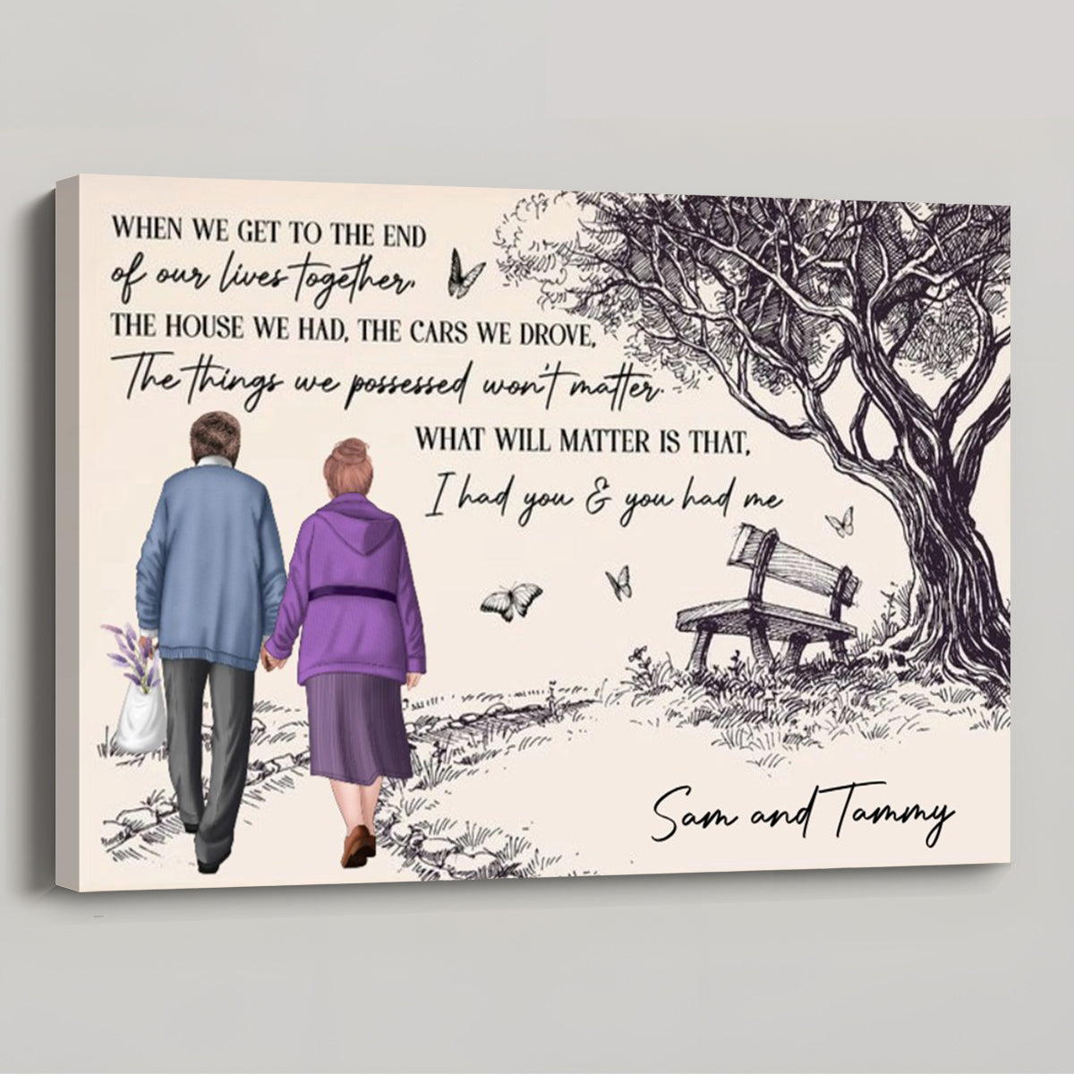Personalized Couple Canvas / Poster: 'I Had You & You Had Me' Enduring Love Gift