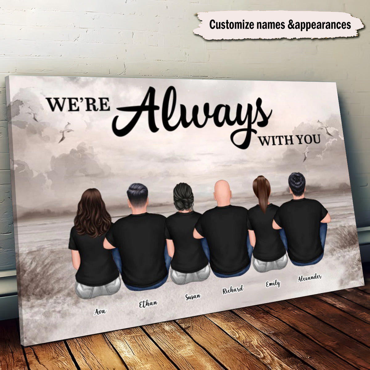 Personalized 'This is Us' Family Seaside Canvas Wall Art - Custom Gift