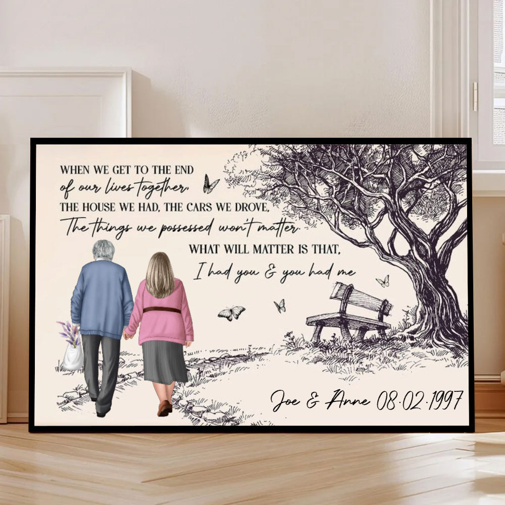 Personalized Couple Canvas / Poster: 'I Had You & You Had Me' Enduring Love Gift