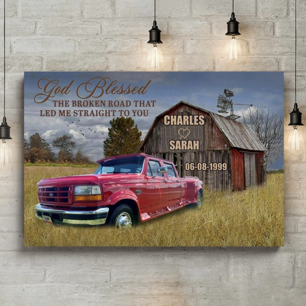 Custom "All of Me Loves All of You" Couples Canvas Art - Anniversary Gift