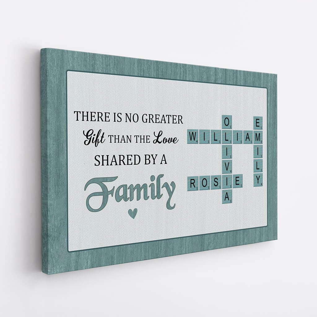 Personalized Family Scrabble Name Canvas: Love Shared By A Family