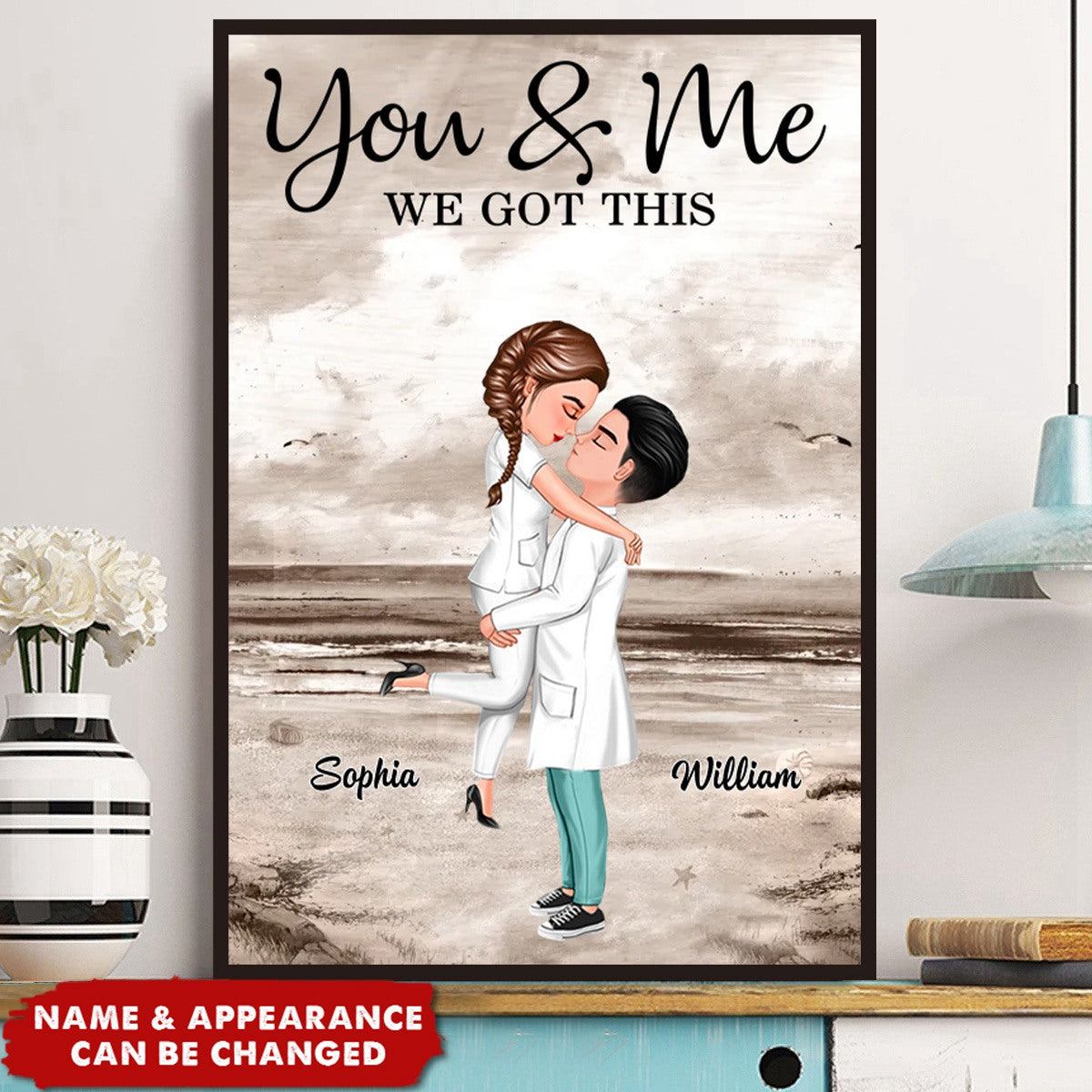 Personalized "You & Me We Got This" Canvas Art - Custom Gift for Couples