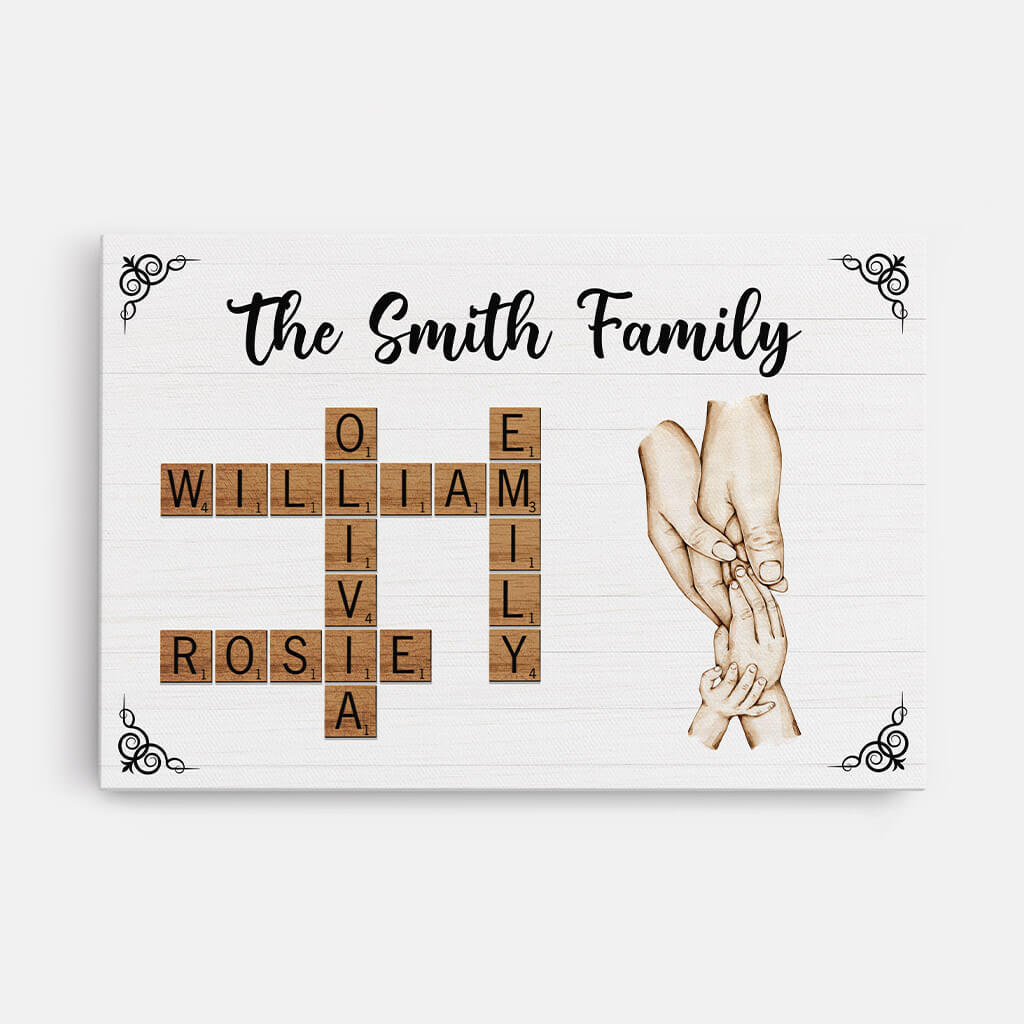 Custom Family Name Scrabble Canvas Wall Art - Heartfelt Home Gift