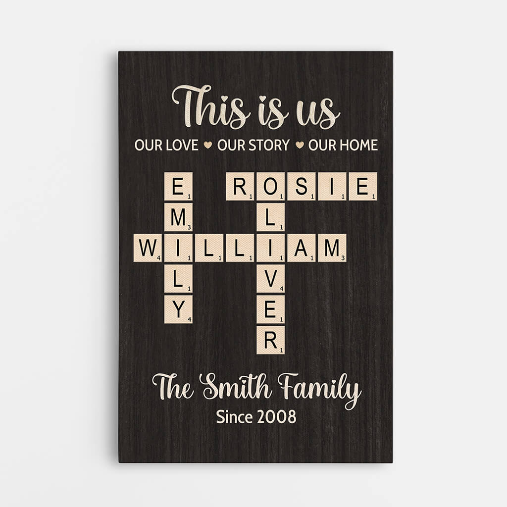 Heartfelt Personalized 'This Is Us' Family Name Canvas & Custom Wall Art