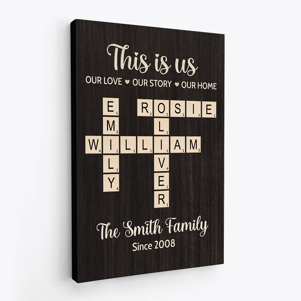 Heartfelt Personalized 'This Is Us' Family Name Canvas & Custom Wall Art