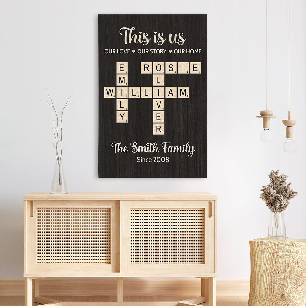 Heartfelt Personalized 'This Is Us' Family Name Canvas & Custom Wall Art