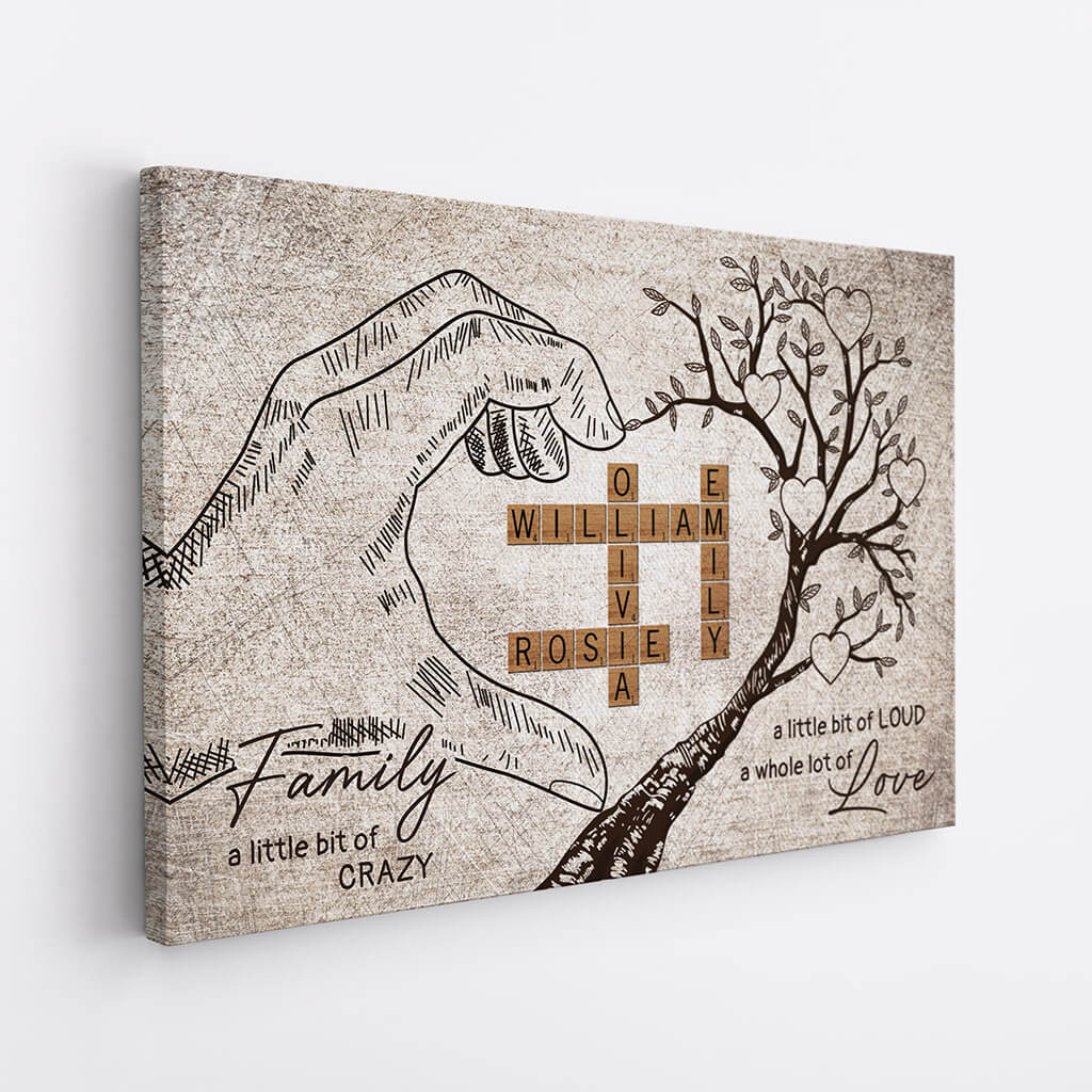 Heartfelt Personalized Family Canvas Print | A Whole Lot of Love Gift