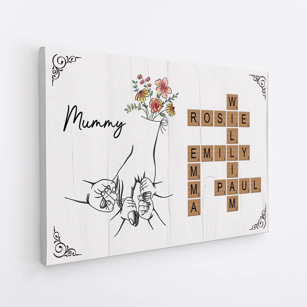 Personalized 'Mummy' & Family Names Canvas – Heartfelt Mother's Day Gift