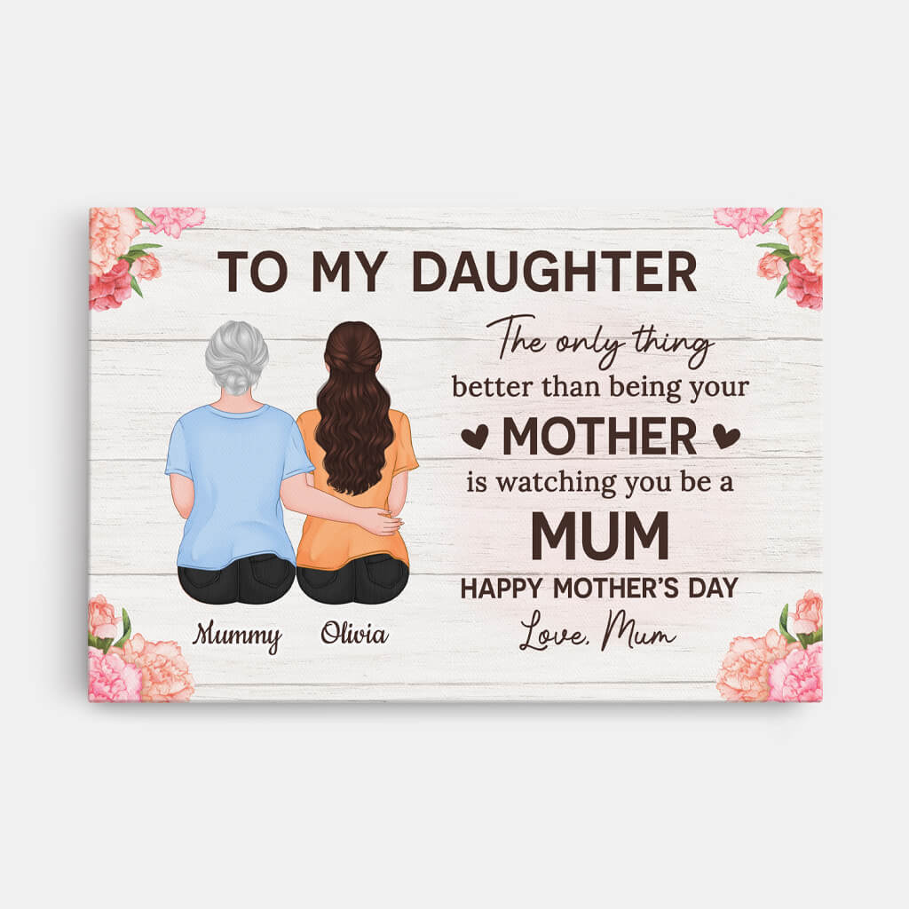 Custom Mother-Daughter Canvas: 'Watching You Be A Mum' Mother's Day Gift