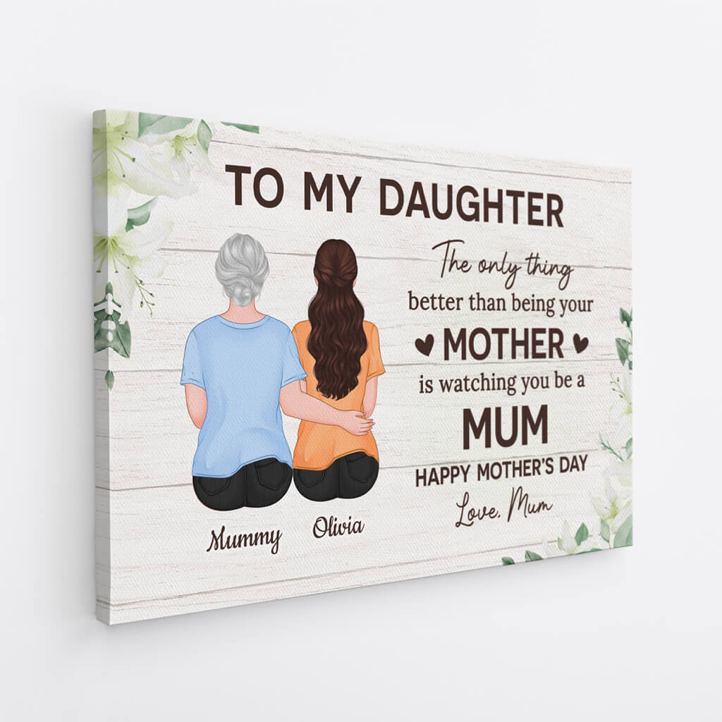 Custom Mother-Daughter Canvas: 'Watching You Be A Mum' Mother's Day Gift