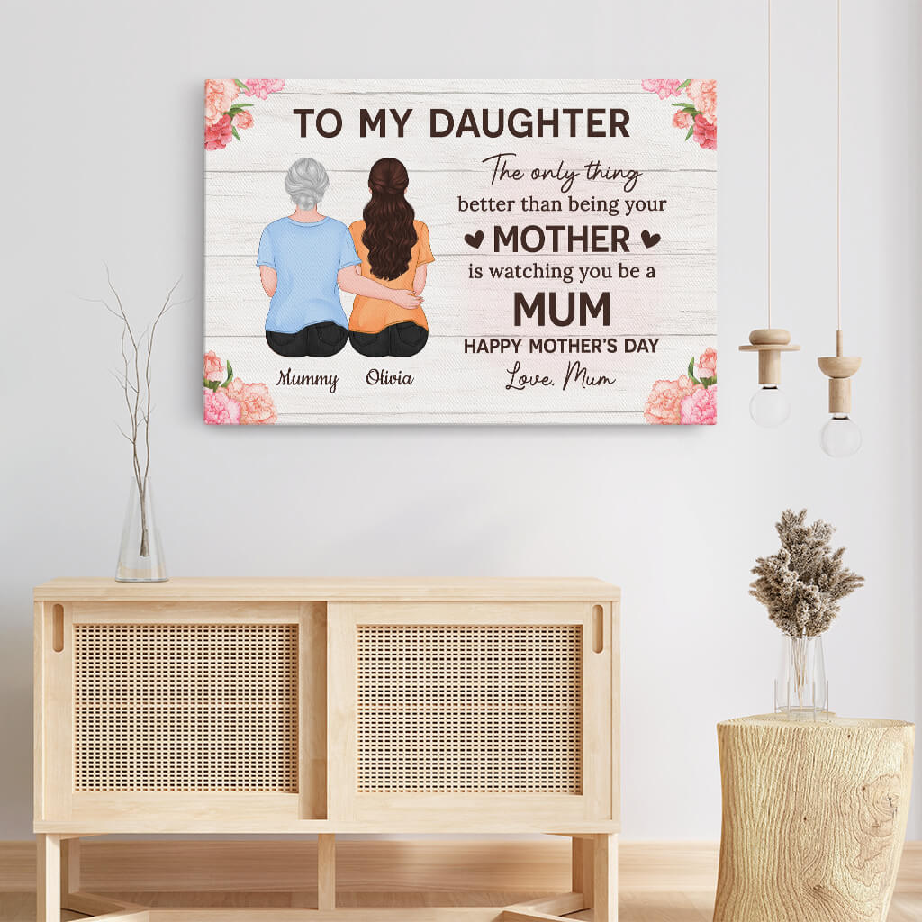 Custom Mother-Daughter Canvas: 'Watching You Be A Mum' Mother's Day Gift