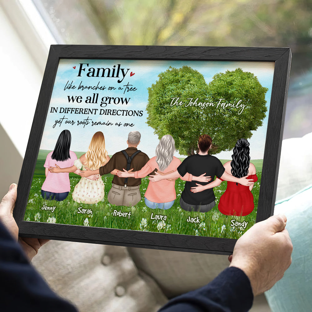 Family Like Branches On A Tree, Gift For Family, Personalized Poster, Family Sitting Poster, Anniversary Gift - Poster & Canvas - GoDuckee