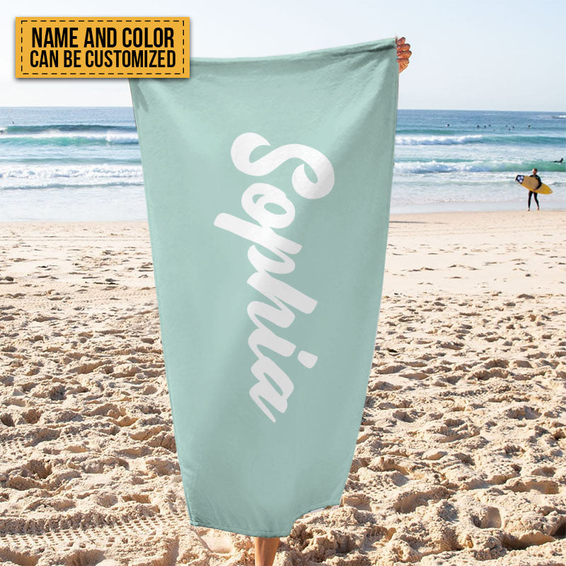 Personalized Custom Name Beach Towel - Perfect Summer Gift for Her