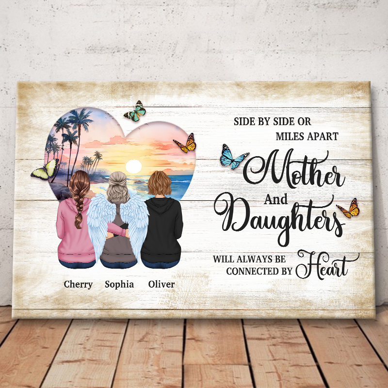 Personalized Canvas Wall Art: "Love Between Mother & Children Is Forever" Gift