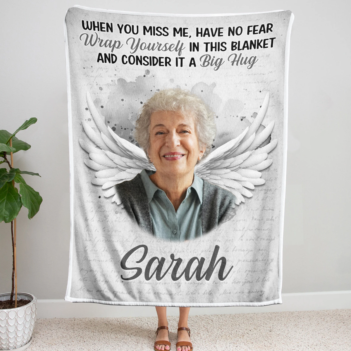 Custom Photo When You Miss Me - Customized Personalized Blanket