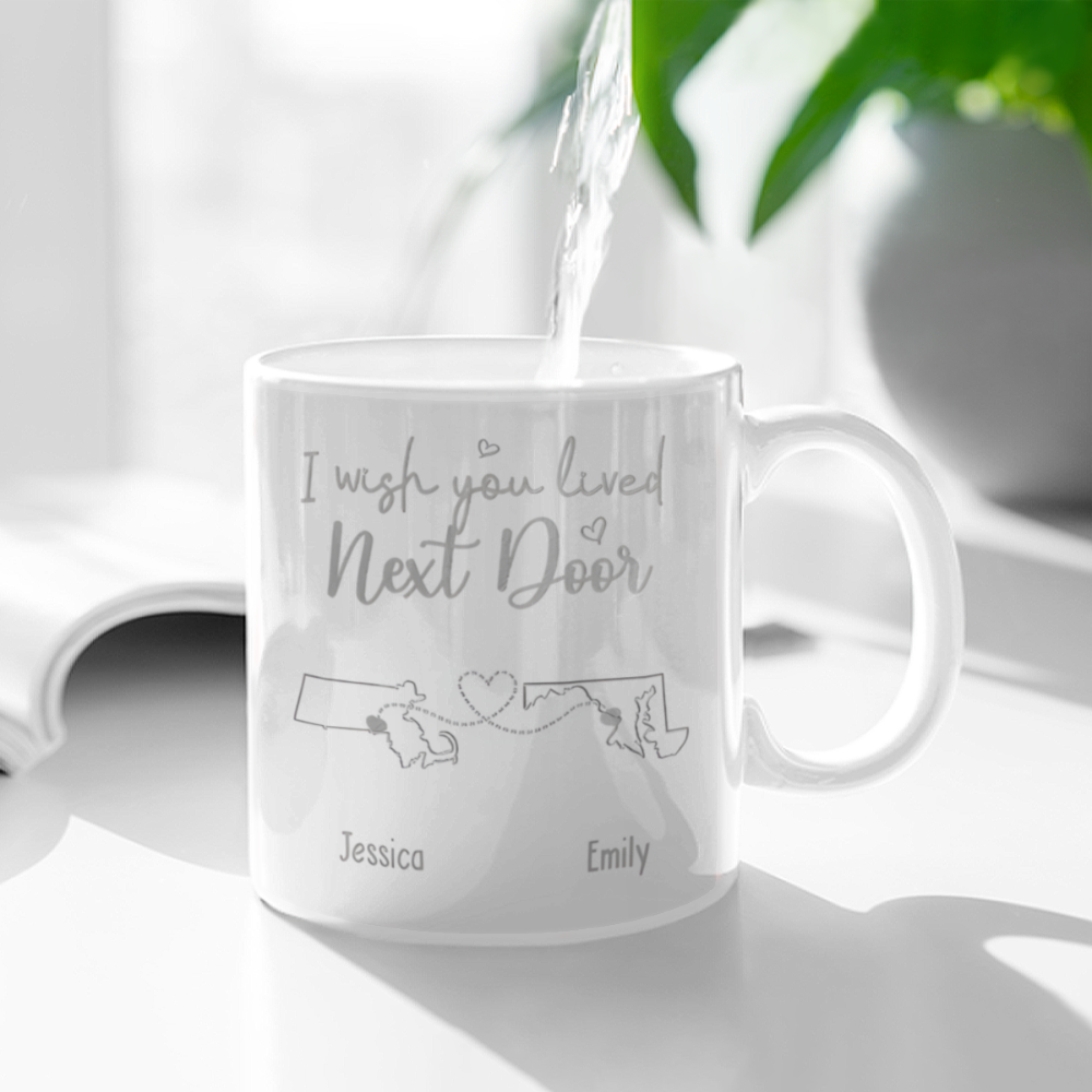 “Heartstrings Across States” - Personalized Mug for Long-Distance Connections