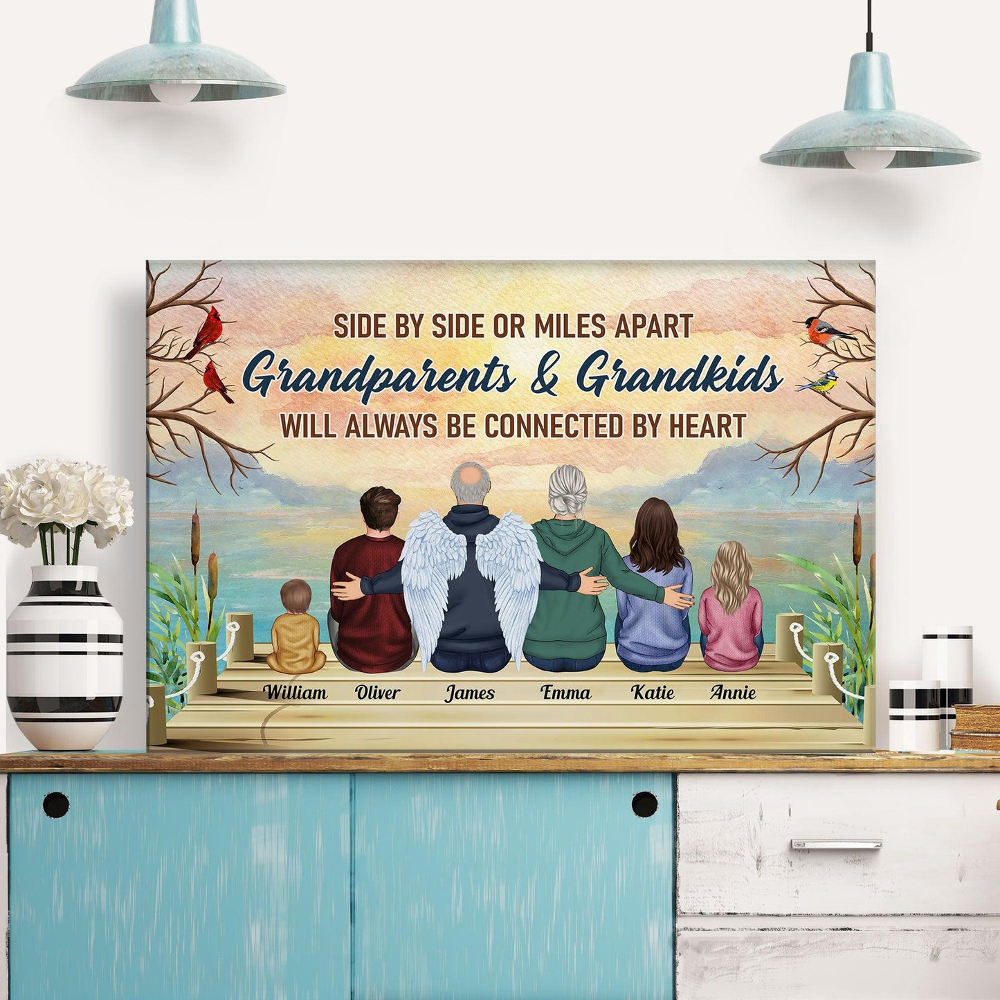 Personalized Grandparent Memorial For Loved One Canvas: 'Mostly A Best Friend' Gift