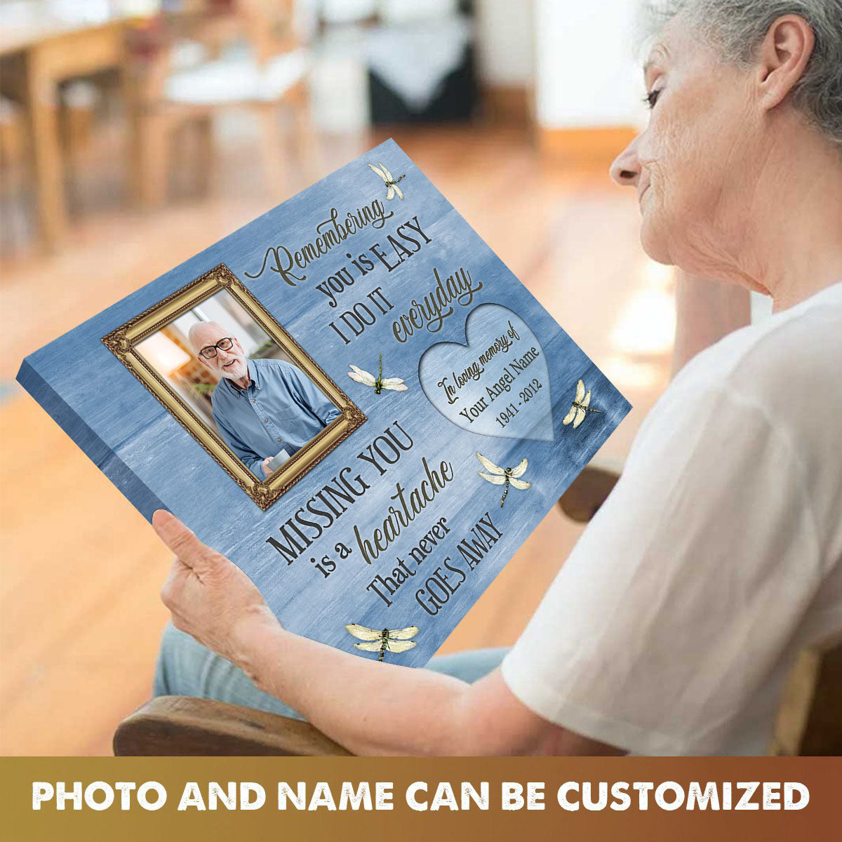 Heartfelt Personalized Memorial For Loved One Canvas for Loss - 'Heaven in Our Home'