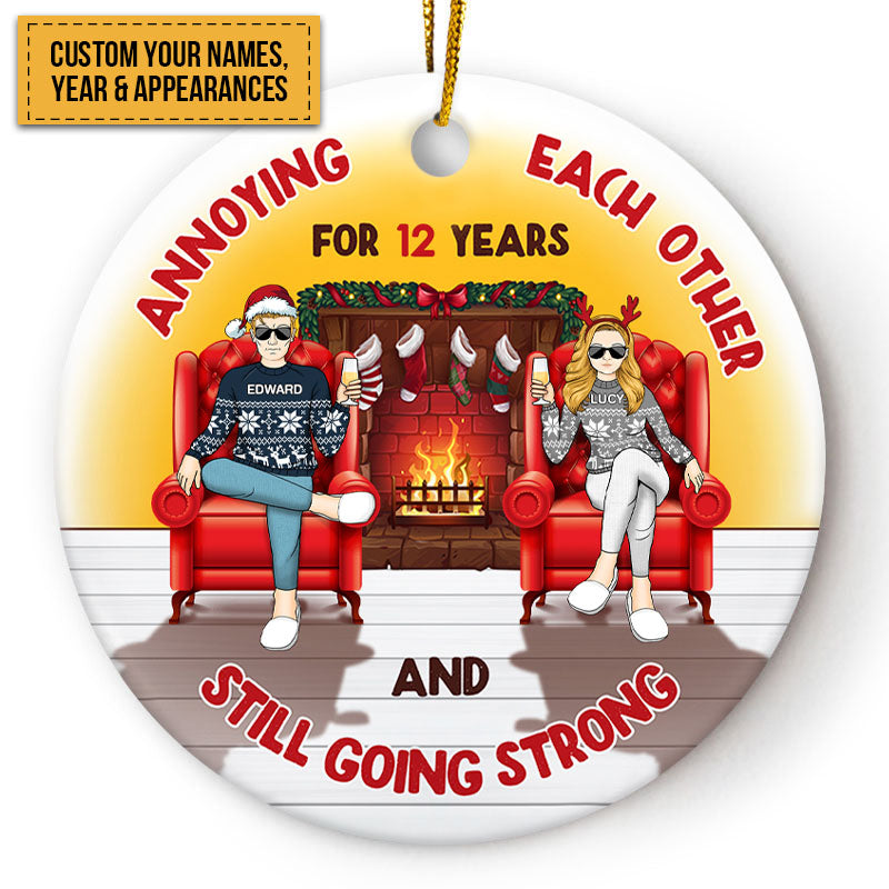 Custom Couple Ornament: 'Annoying Each Other' Christmas Keepsake Gift