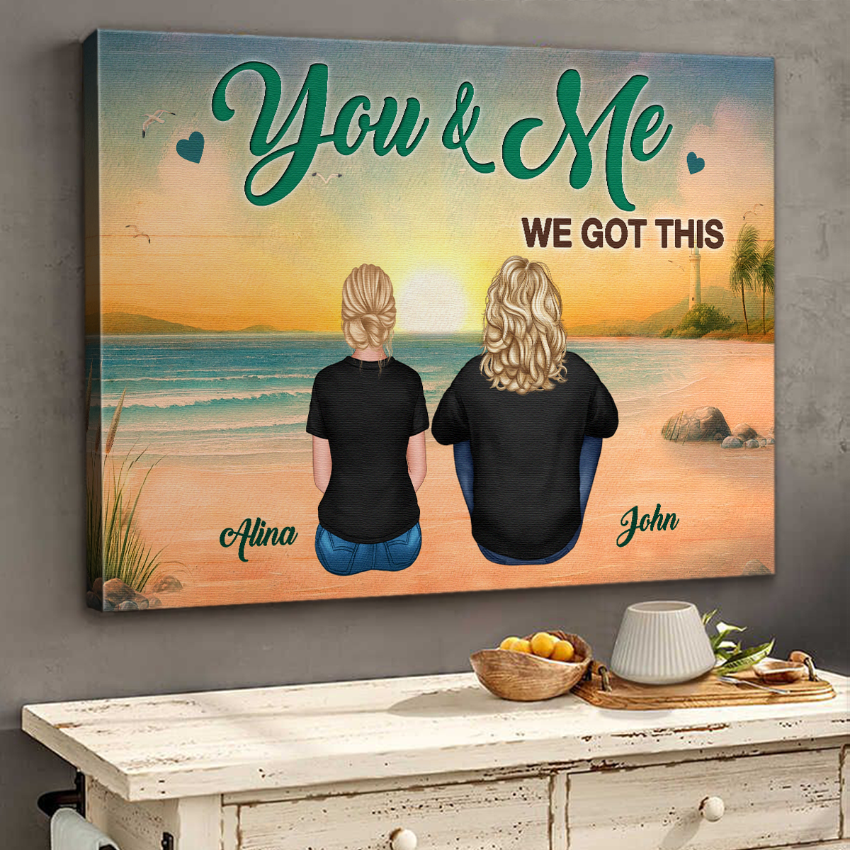 Personalized 'You & Me We Got This' Canvas - Heartfelt Custom Gift for Couples