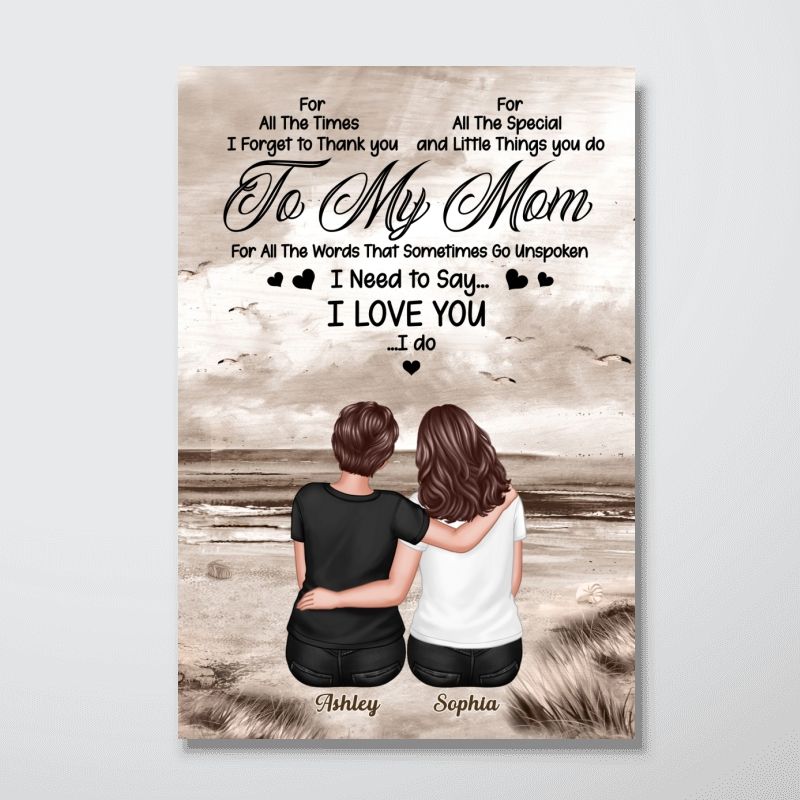 Personalized 'To My Mom, I Love You' Canvas Gift for Mother's Day