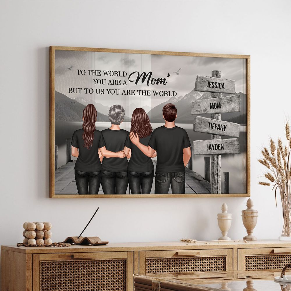 Personalized 'To the World You Are a Mom' Canvas - Custom Family Gift