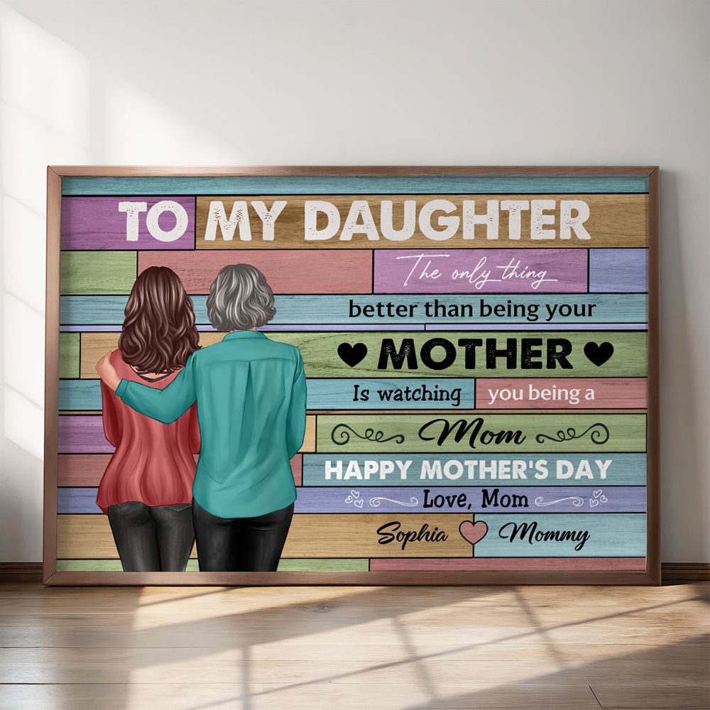 Heartfelt Personalized Canvas for Daughter: 'Watching You Be a Mom'