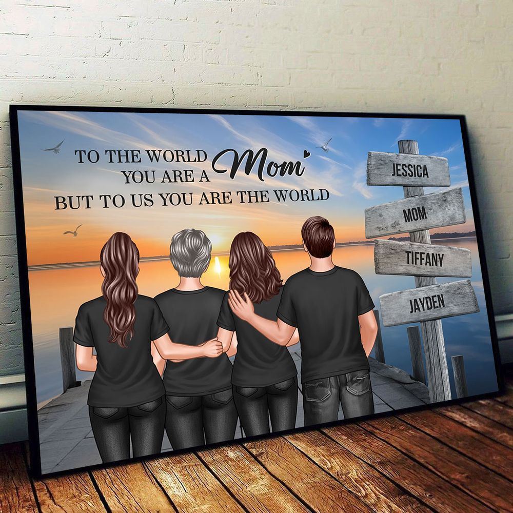 Personalized 'To the World You Are a Mom' Canvas - Custom Family Gift