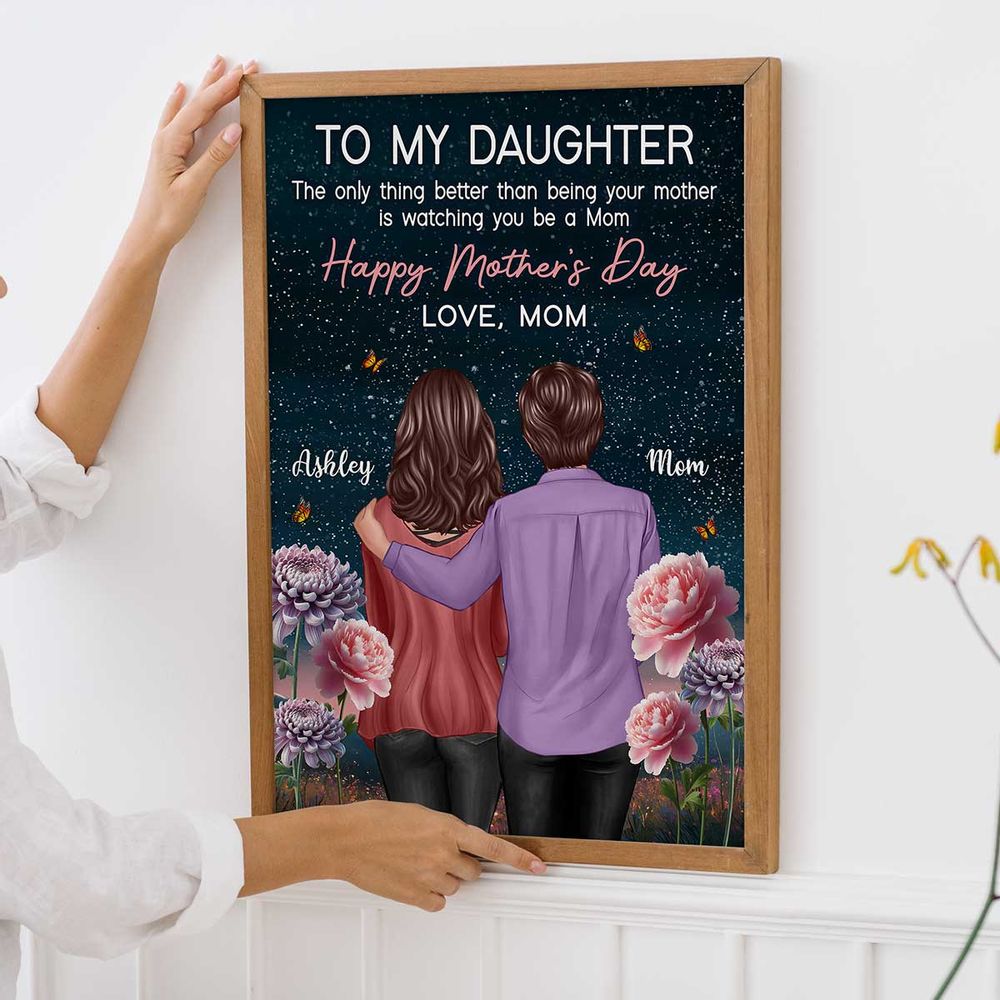 Custom Mother's Day Gift for Daughter: 'Watching You Be a Mom' Wall Art