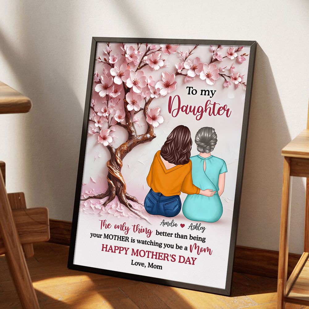 Personalized Canvas for Daughter: 'Watching You Be a Mom' Mother's Day Gift
