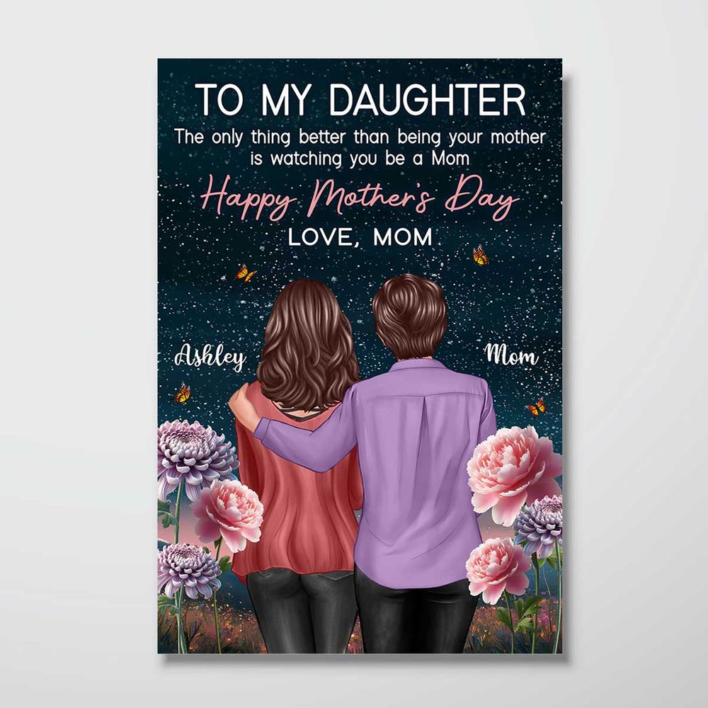 Custom Mother's Day Gift for Daughter: 'Watching You Be a Mom' Wall Art