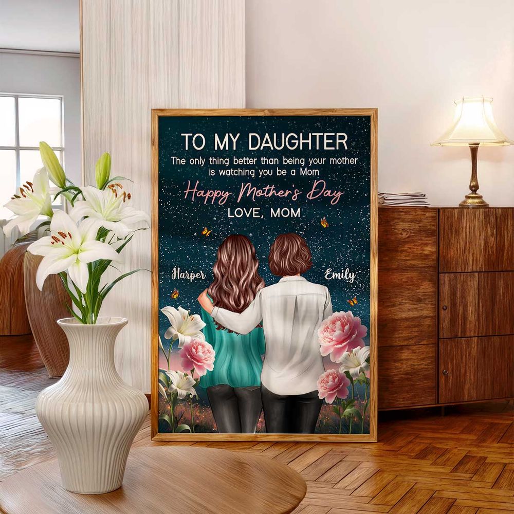 Custom Mother's Day Gift for Daughter: 'Watching You Be a Mom' Wall Art