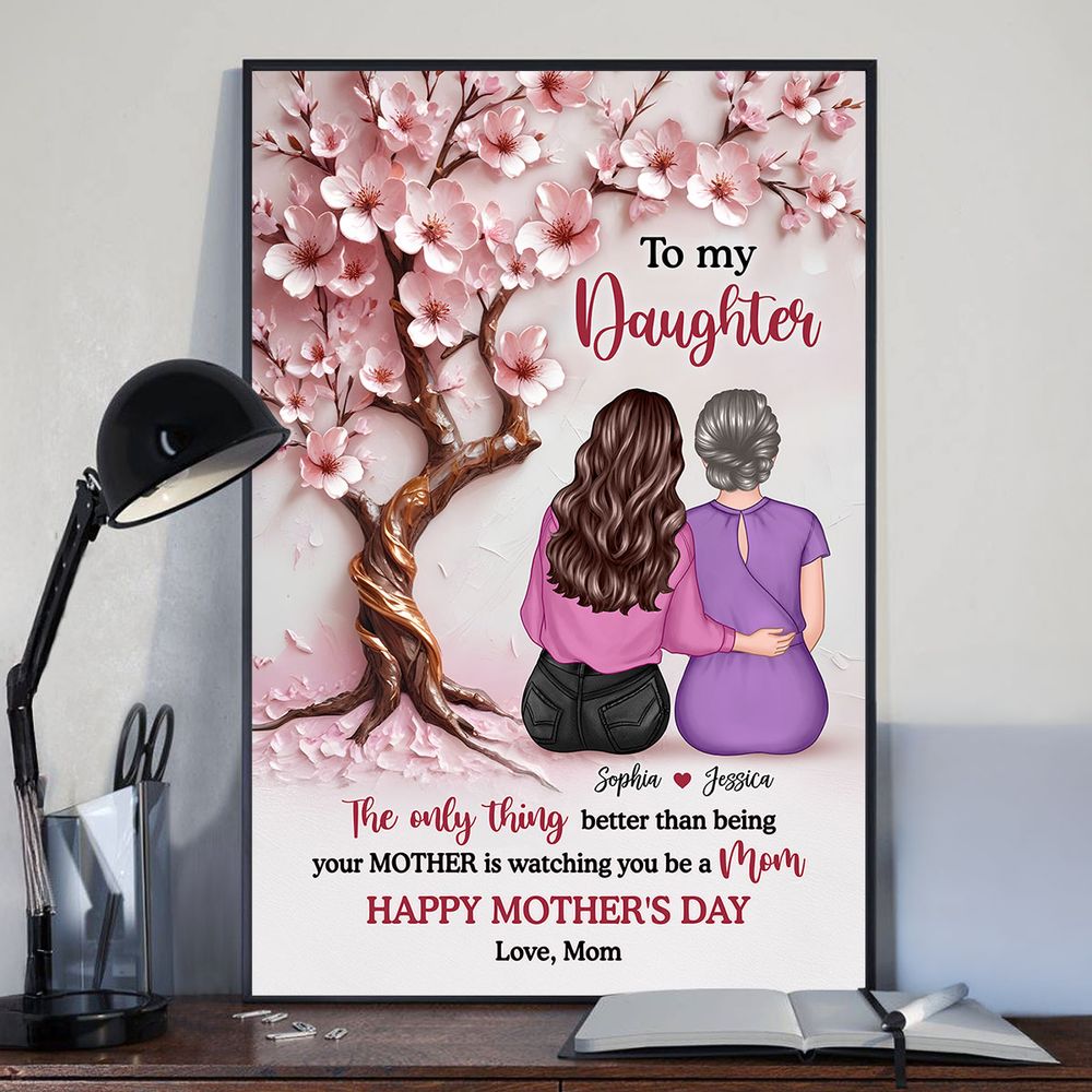 Personalized Canvas for Daughter: 'Watching You Be a Mom' Mother's Day Gift