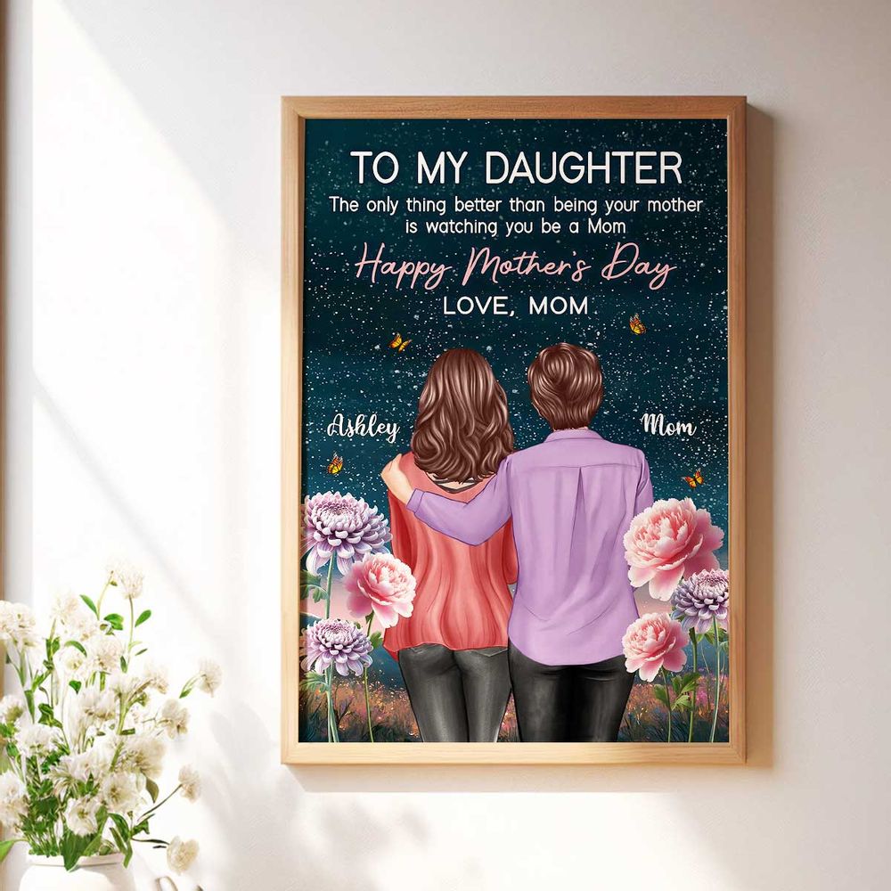 Custom Mother's Day Gift for Daughter: 'Watching You Be a Mom' Wall Art