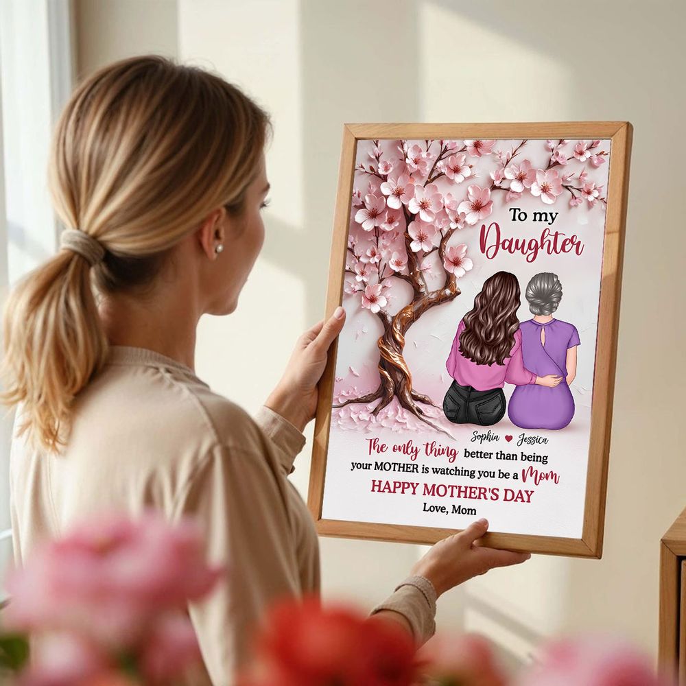 Personalized Canvas for Daughter: 'Watching You Be a Mom' Mother's Day Gift