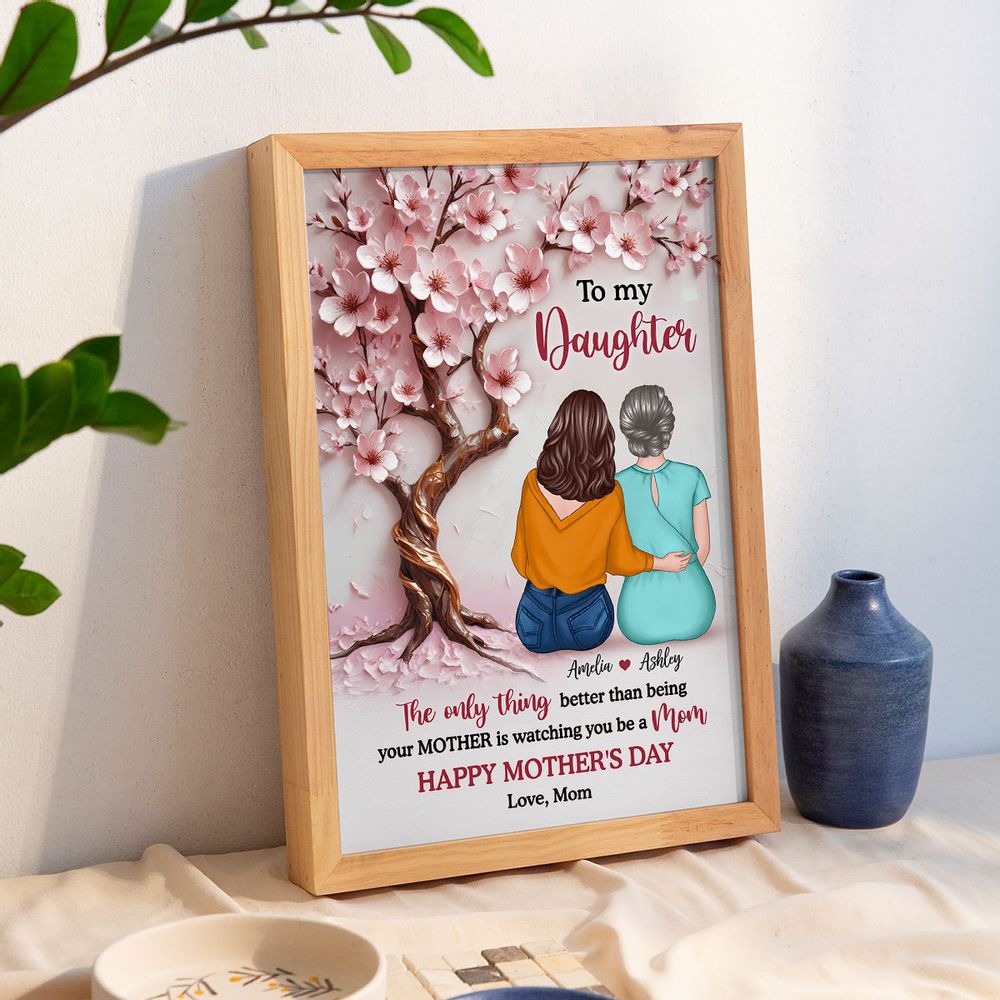 Personalized Canvas for Daughter: 'Watching You Be a Mom' Mother's Day Gift