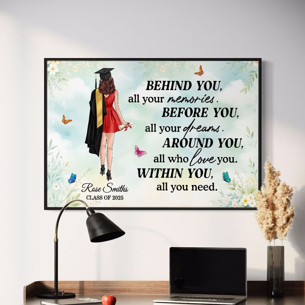 Custom Graduation Canvas Gift: 'Memories, Dreams & Love' For Grads